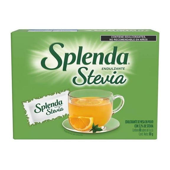 Endulzante Splenda stevia 80 sobres de 1 g c/u