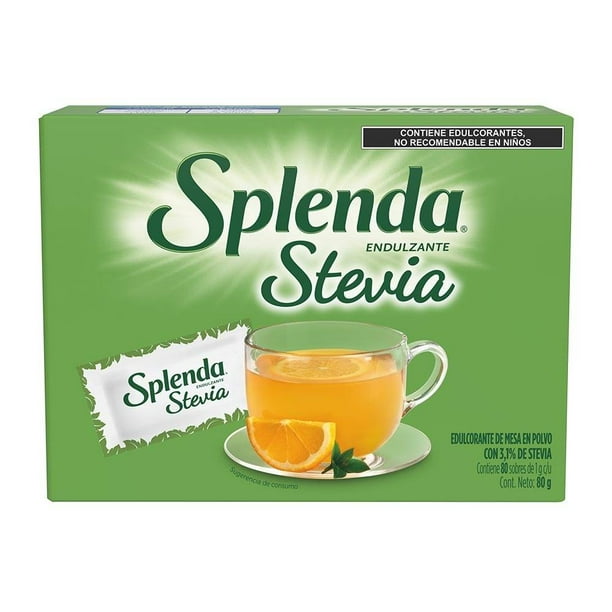 Endulzante Splenda stevia 80 sobres de 1 g c/u