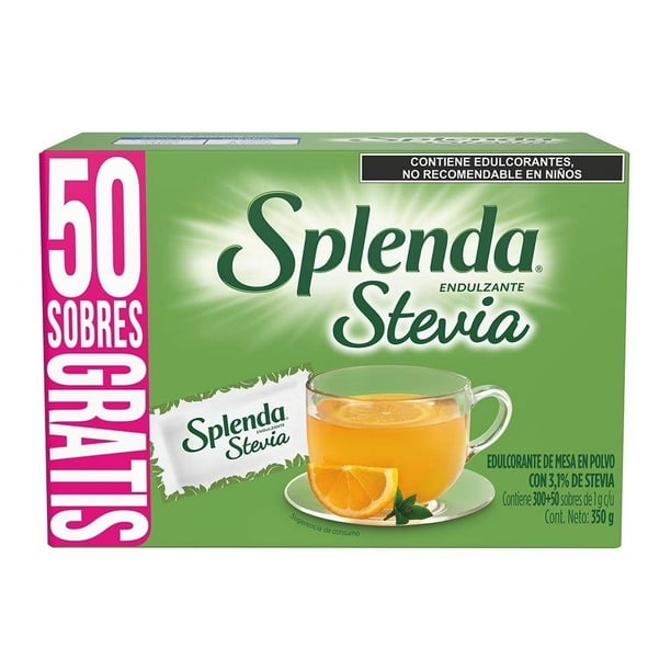 Endulzante Splenda Naturals stevia 350 sobres de 1 g c/u