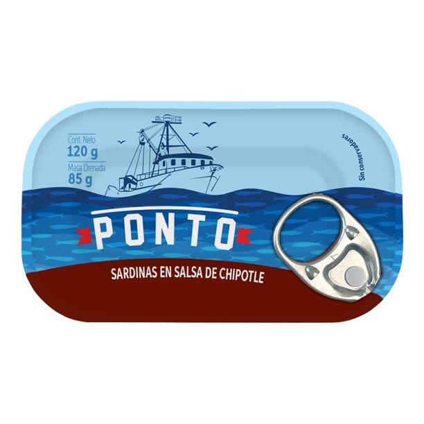 Sardinas Ponto en salsa de chipotle 120 g