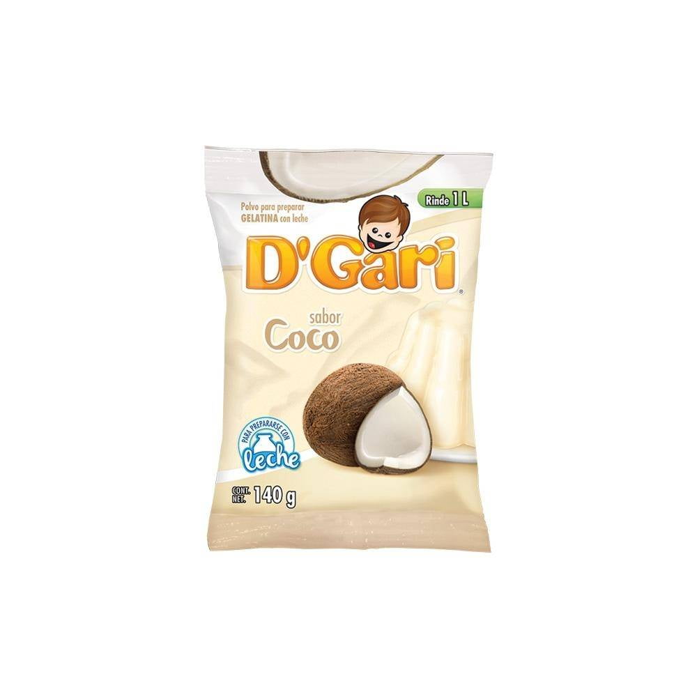 Polvo para gelatina de leche D'Gari sabor coco 140 g | Walmart