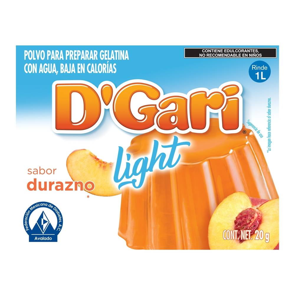 Polvo Para Preparar Gelatina D´gari De Agua Light Sabor Durazno 20 G Walmart 3124