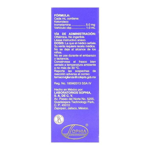 Ketorolaco Trometamina Dustalox 5 mg/ml solución caja con frasco gotero 5  ml | Walmart