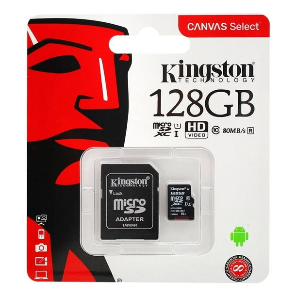 Memoria Micro SD Kingston 128 GB con Adaptador SD
