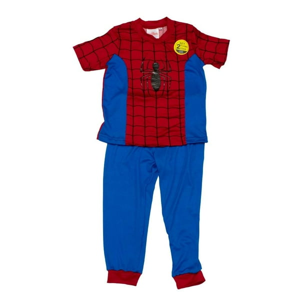 Pijama Marvel Talla 10 Diseño de Spider Man con Cuello Redondo Multicolor 2 Piezas