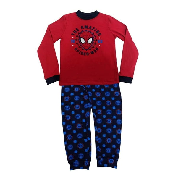 Pijama Spiderman Talla 10 Manga Larga con Estampado Azul