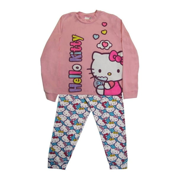 Pijama Hello Kitty Talla 8 Manga Larga Estampado Hello Kitty Rosa