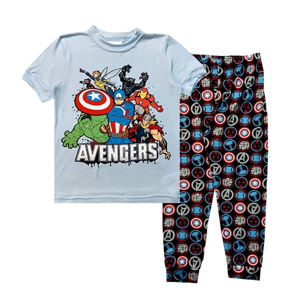 Pijama Marvel Talla Corta Avengers Azul |