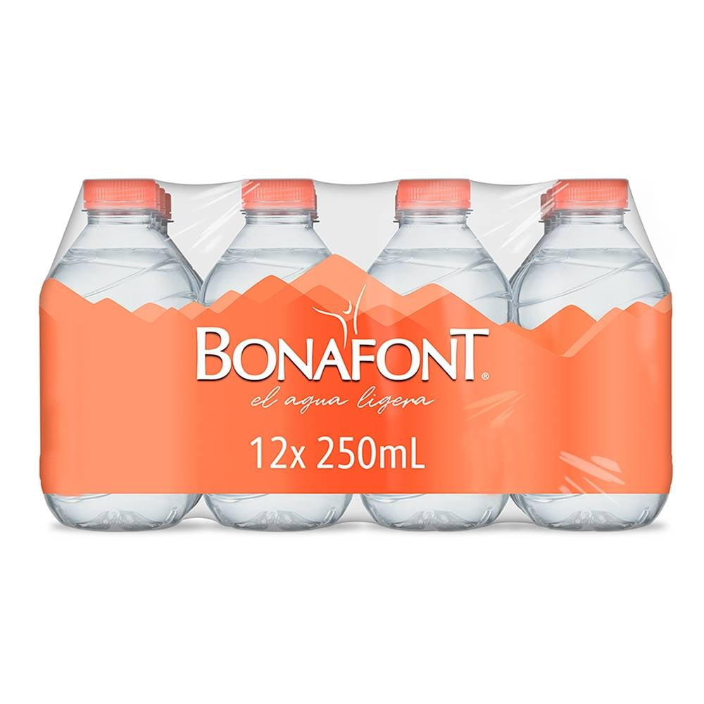 barbilla Masculinidad Universidad Agua Bonafont natural pack 12 botellas 250 ml c/u | Walmart