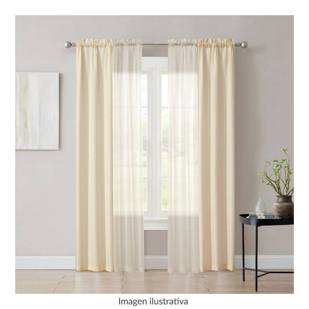 Set De Cortinas Mainstays Ivory 70 Cm Walmart 8094