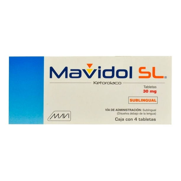 Ketorolaco Mavidol Sl 30 Mg 4 Tabletas Walmart