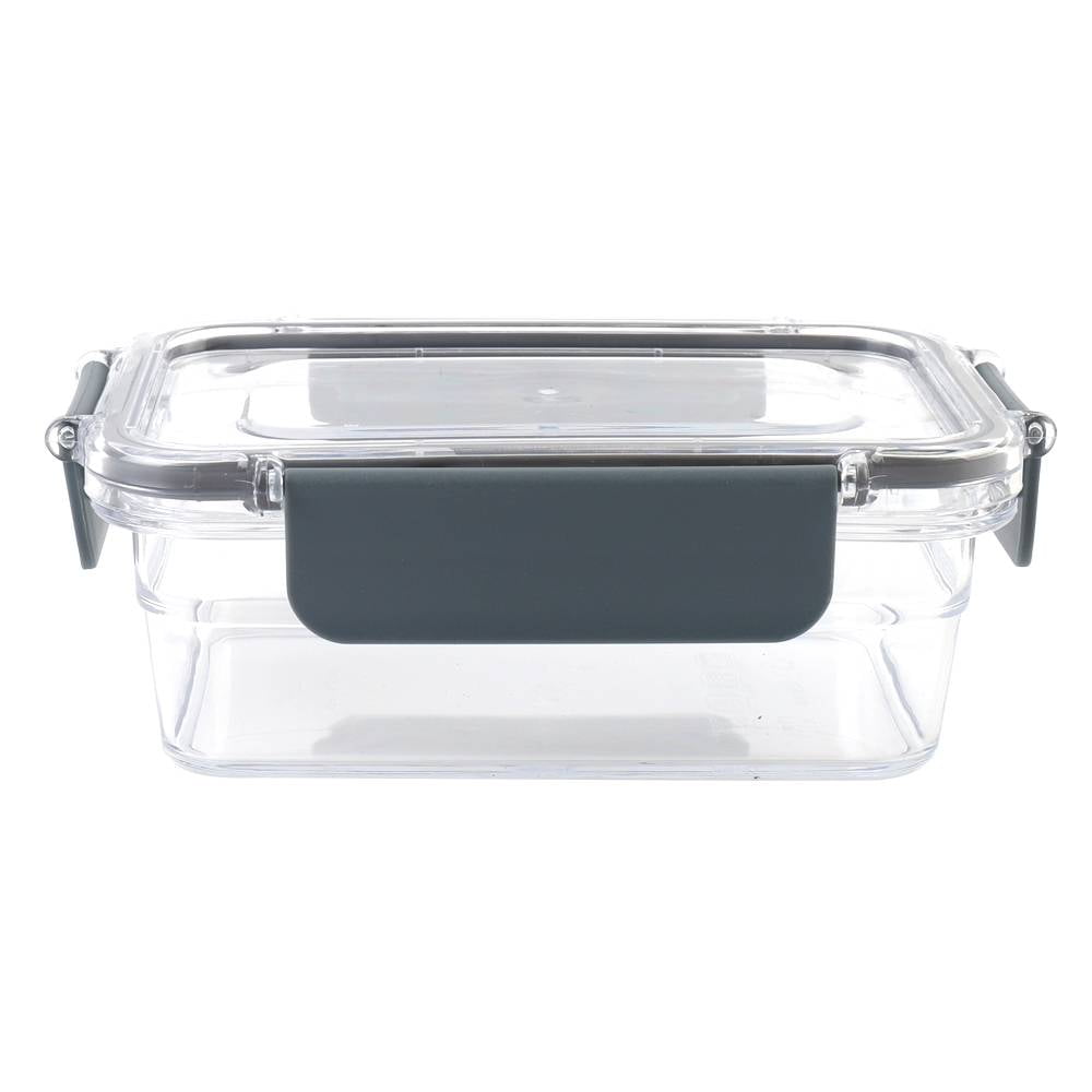 Táper hermético cuadrado de cristal con tapa a presión 800 ml (Vier TV800)