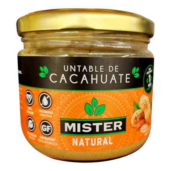 Crema de cacahuate Mister 100% natural 320 g