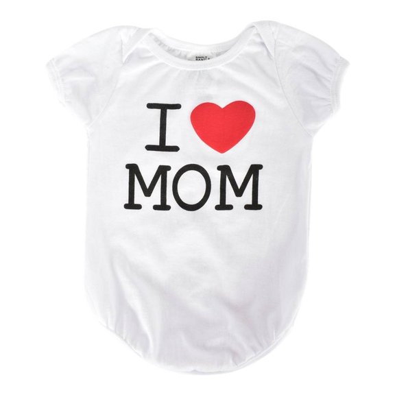 Pañalero Simply Basic Talla 3 Meses Blanco I Love Mom para Bebé