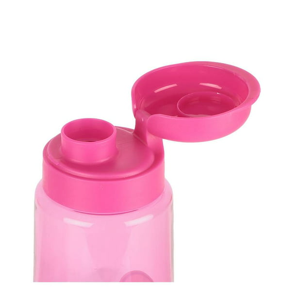 Botella agua 1L con tapón rayas rosas