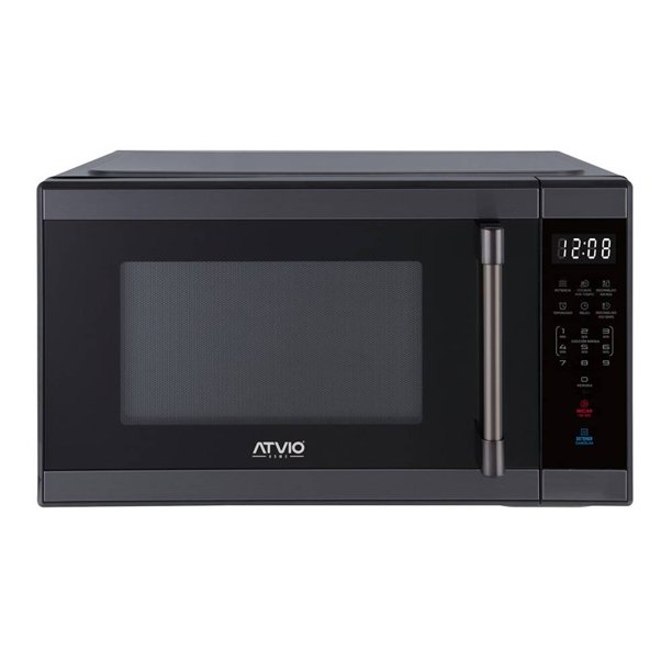 Horno de Microondas Atvio Home 1.1 Pies Encimera Acero Inoxidable EMP04A2YJ-BSS Negro