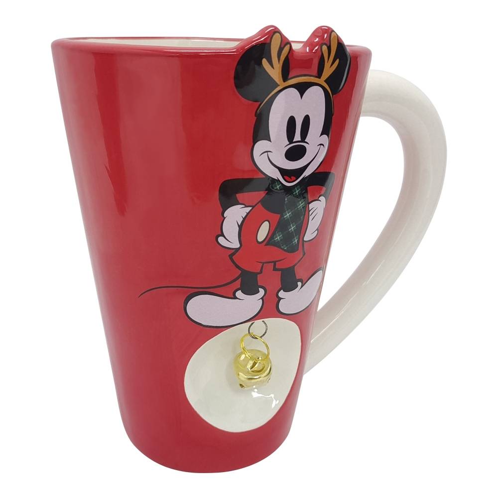 Taza Disney de Cerámica 450 ml con Tapa Forma de Esfera Mickey