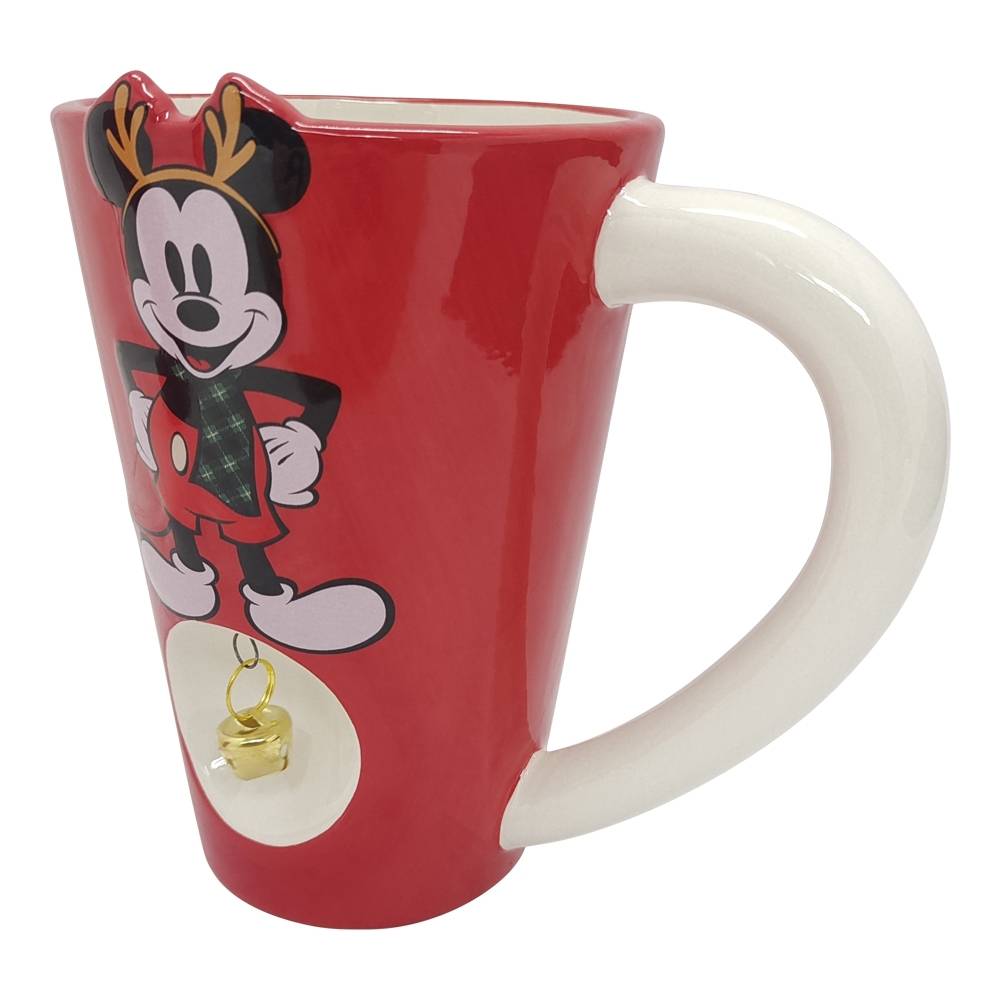 Taza Disney de Cerámica 450 ml con Tapa Forma de Esfera Mickey