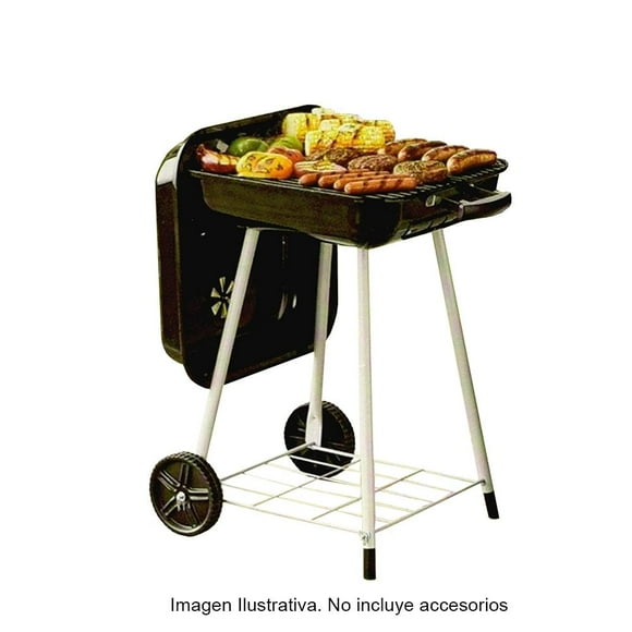 Asador Expert Grill Asador de 2 Ruedas de 44 cm Negro