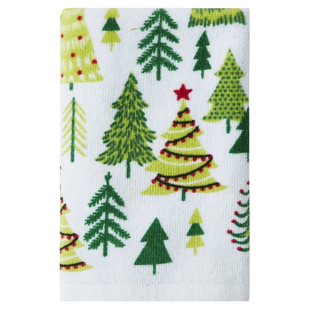 Toalla de Navidad para Cocina con Pino 🎄🎄🎄, Toalla decorada. / Christmas  tree Kitchen Towel. 