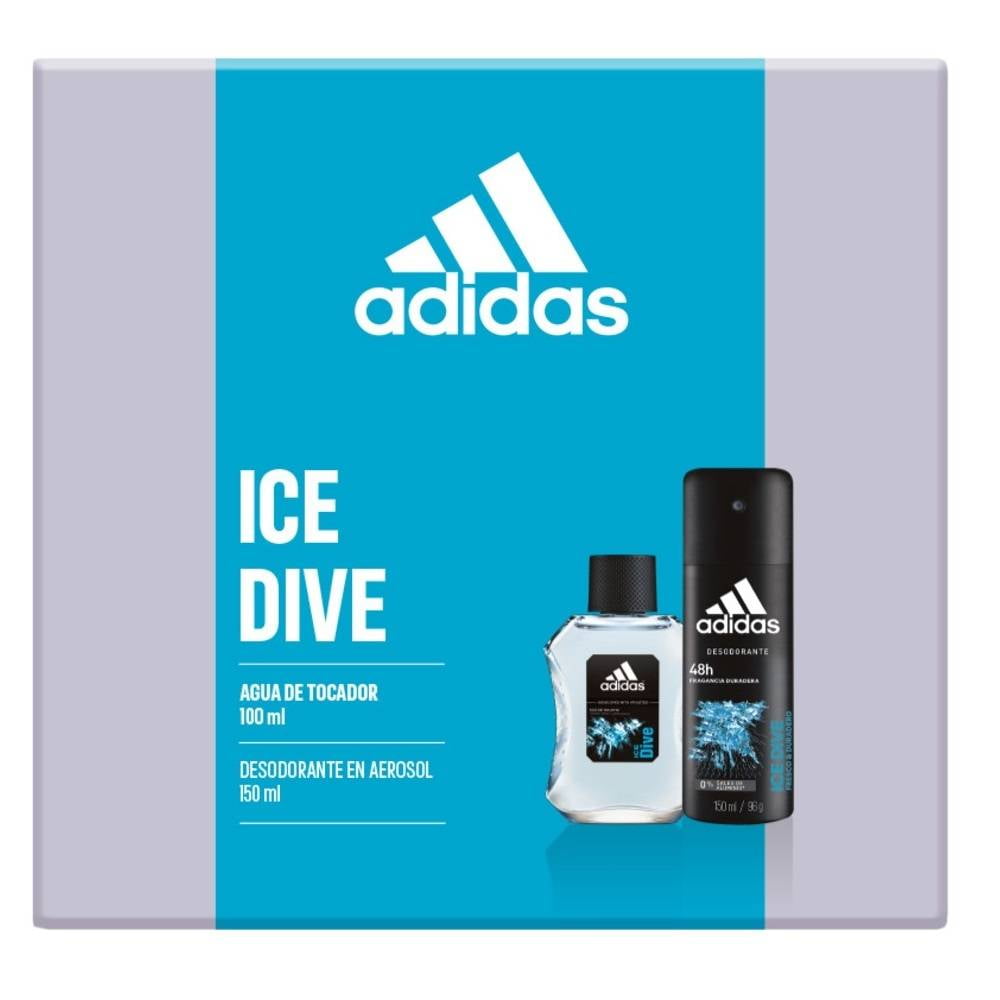 sustantivo elección exilio Agua de tocador Adidas Ice Dive 100 ml + 1 desodorante aerosol 150 ml |  Walmart