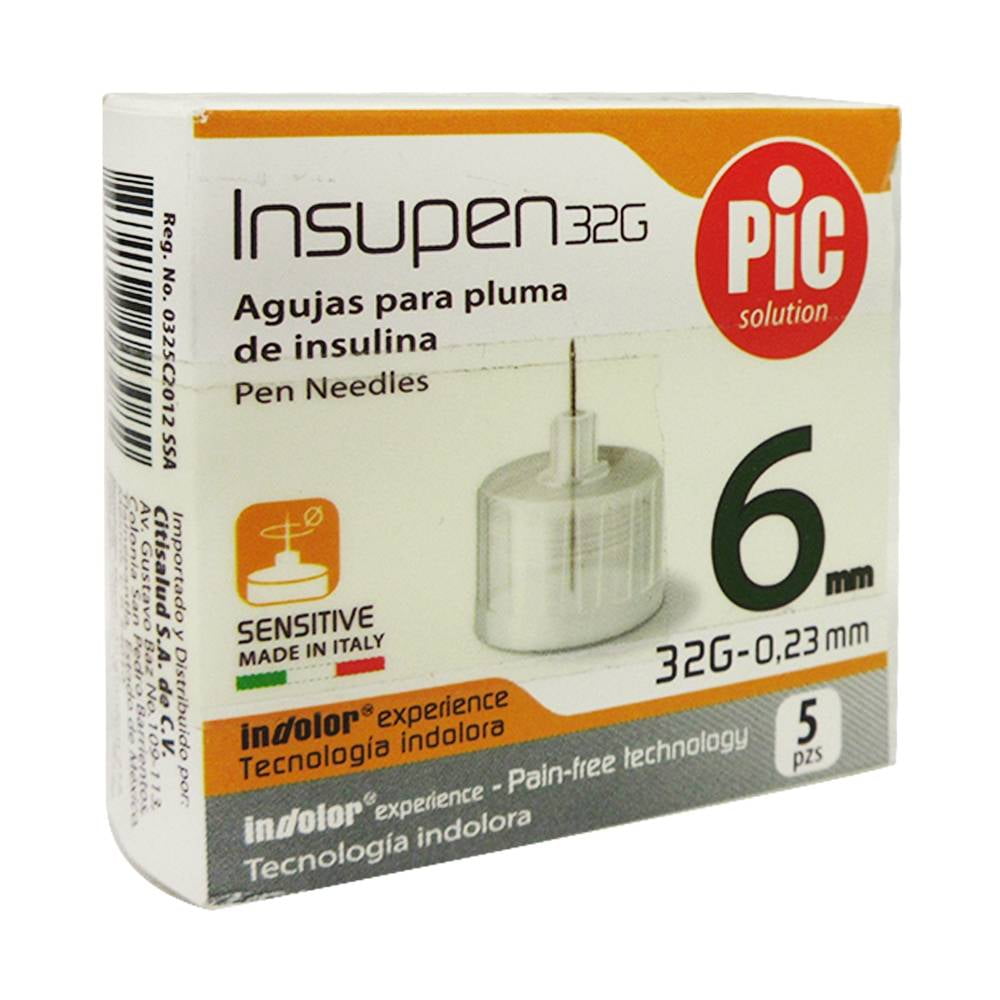 Agujas Insulina para Pluma 0,25X 8 mm. G31 ICO superfine - Ref. 229