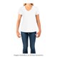 thumbnail image 4 of Playera Fruit Of The Loom para Mujer, Cuello V Manga Corta Blanco Talla CH, 4 of 4