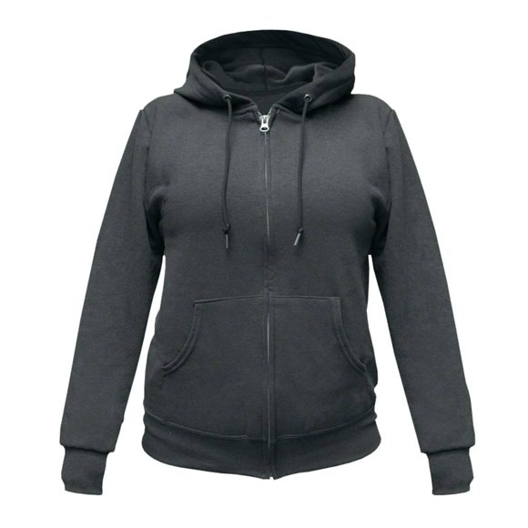 Sudadera Fruit Of The Loom Talla G con Cierre Gris Obscuro Jaspe