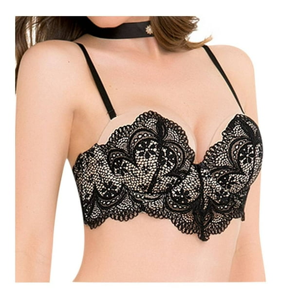 Brasier Ilusión Strapless Negro Talla 34C