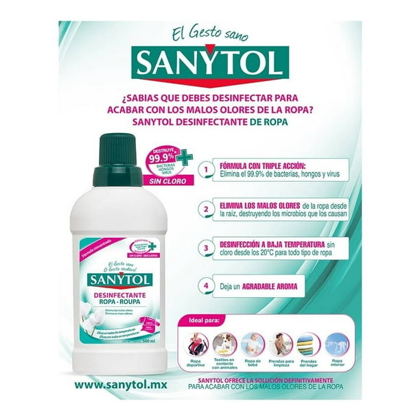 Sanytol - Spray Elimina Olores - 8 envases de 500 ml 