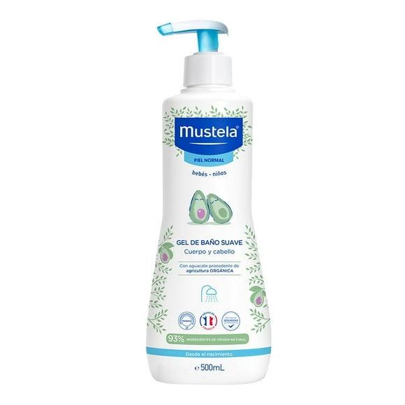 Gel de baño suave para cuerpo y cabello Mustela 500ML