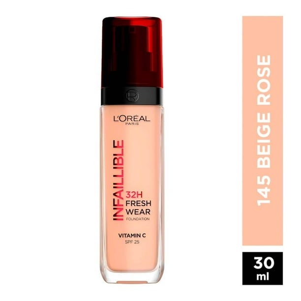 Base de maquillaje L'Oréal Infallible 32h Freshwear Foundation tono 145  rose beige 30 ml