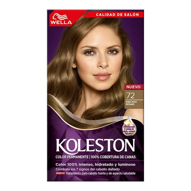 Tinte para cabello Koleston 72 rubio mate mediano