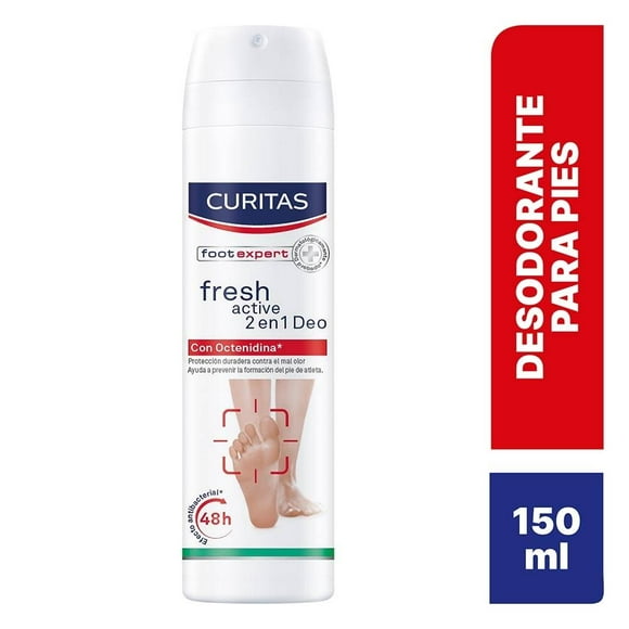 Desodorante para pies Curitas Fresh Active en aerosol 150 ml