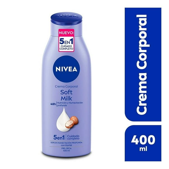 Crema corporal NIVEA Soft Milk humectante 400 ml