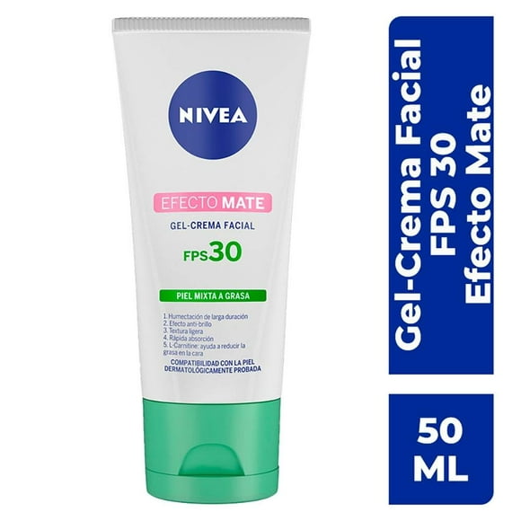 Crema facial NIVEA Efecto Mate FPS 30 hidratante de rápida absorción 50 ml