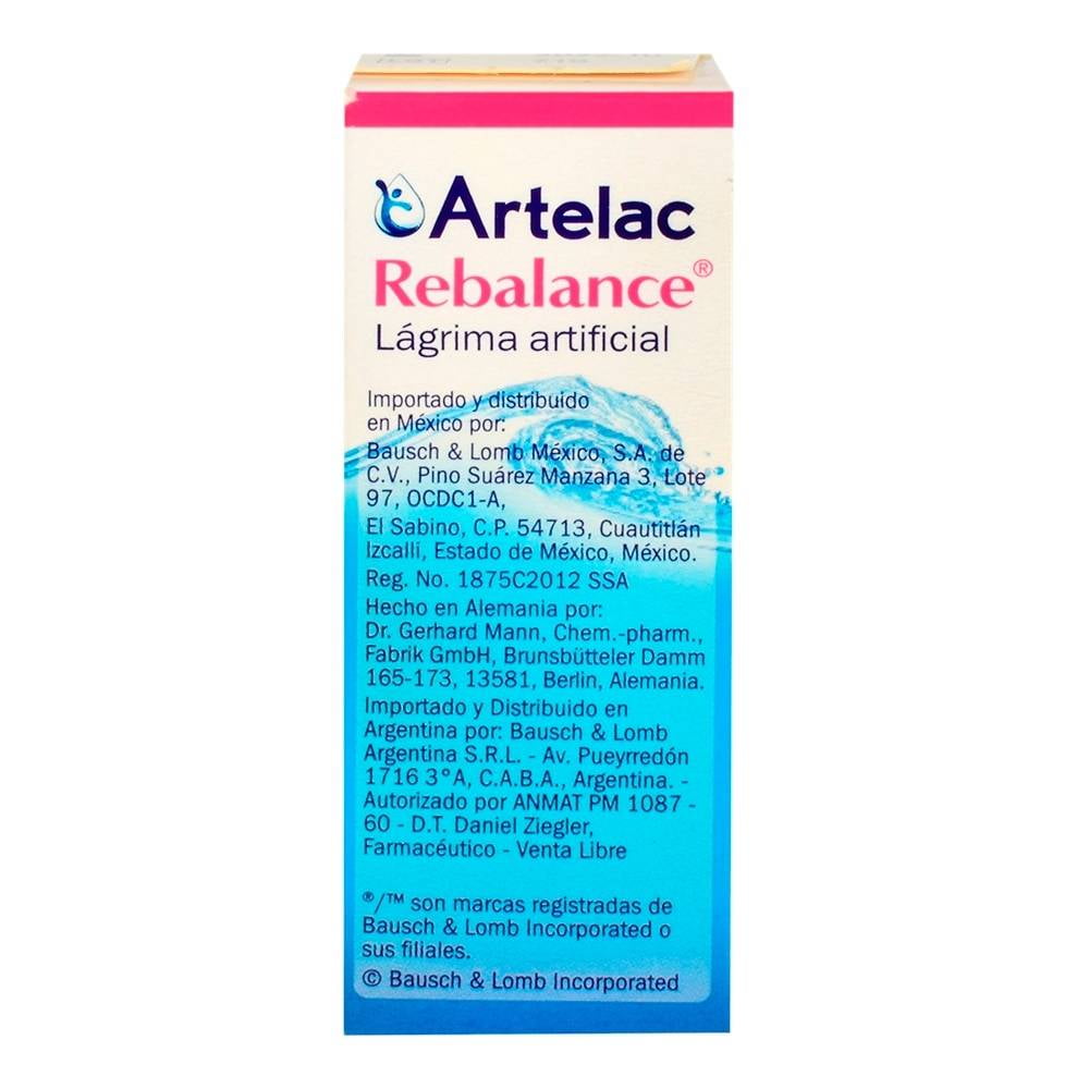 Lágrima artificial rebalance 10 ml - Farmaonline