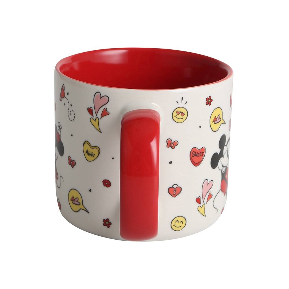 Taza Disney Mickey Mouse 18 oz Oval de Cerámica, Rojo – VastaGo