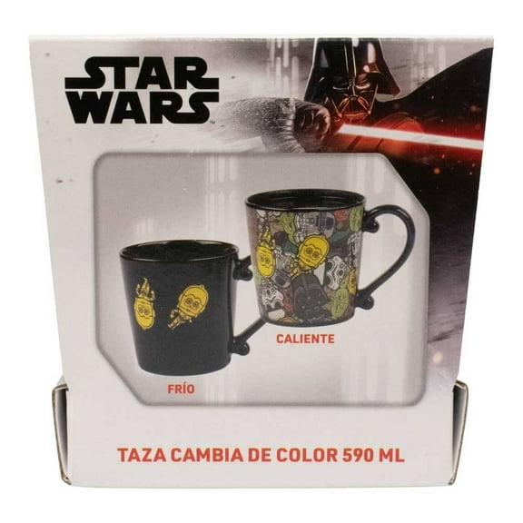 Taza Star Wars Cambia de Color Negro