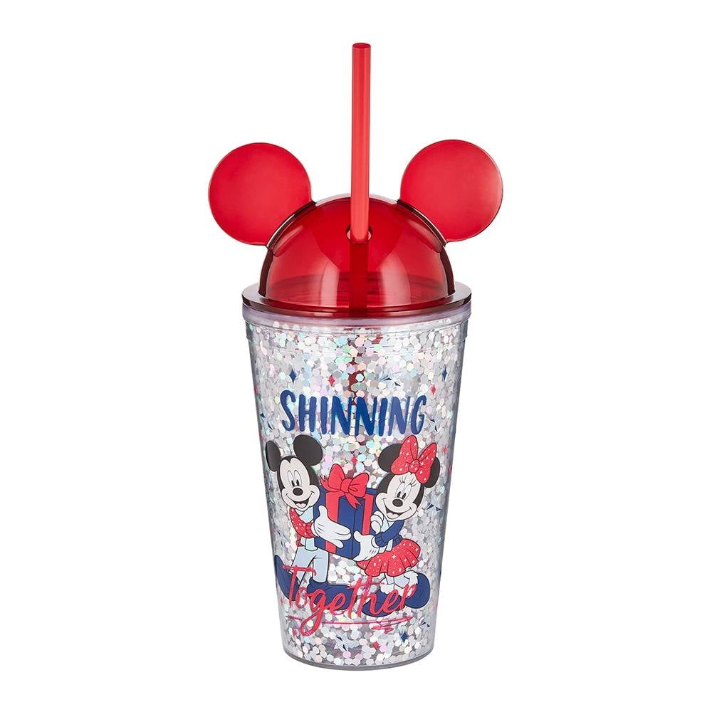 Vaso con tapa y popote Disney Store