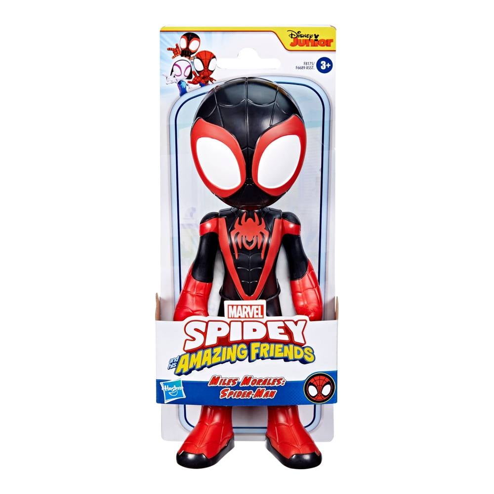 Spidey and His Amazing Friends Marvel Spidey and His Amazing Friends Miles  Morales: Figura de Spider-Man, figura de acción de 9 pulgadas, juguetes