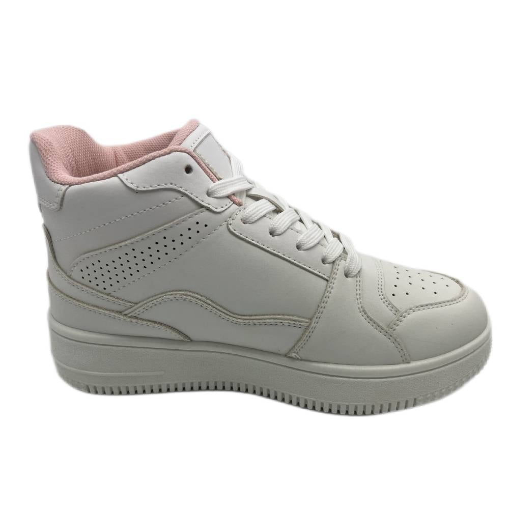 Tenis George Talla 23 Tipo Bota Blanco con Rosa Walmart