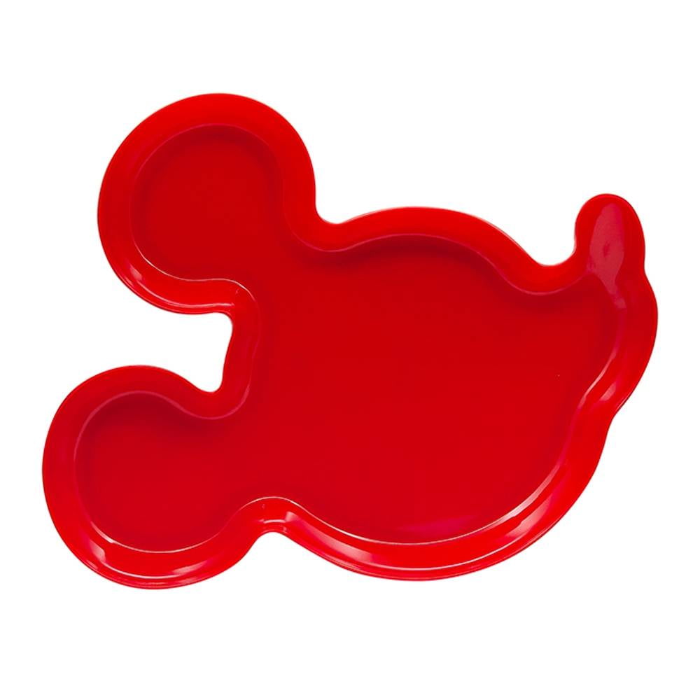 Plato Disney Melamina Carita Mickey Mouse Rojo Walmart