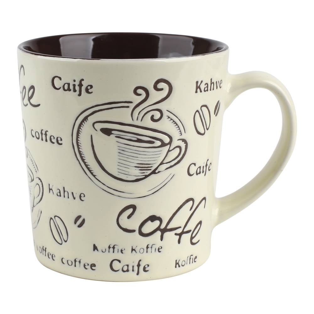 MagiCeramic Tazas De Cafe Bonitas – Taza de café beige de 18 onzas, taza de  té grande, taza de café con leche, taza de microondas para café – Yaxa Store