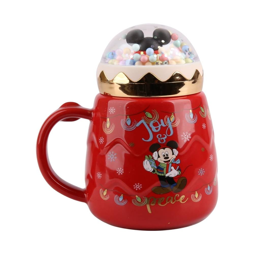 Taza esculpida de Disney Santa Mickey 15 oz.. Tazas. Librería El Sótano