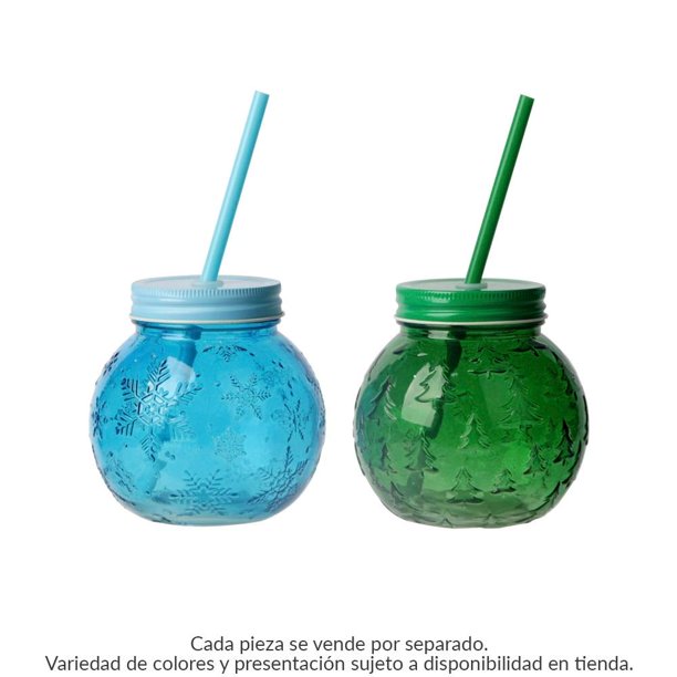 Vaso De Cerveza De Vidrio Con Popote Prichos Varios Modelos 1 pieza