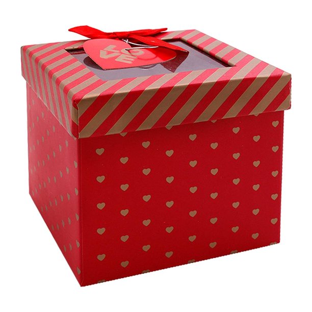 Caja de regalo San Valentín negra grande 1 pza