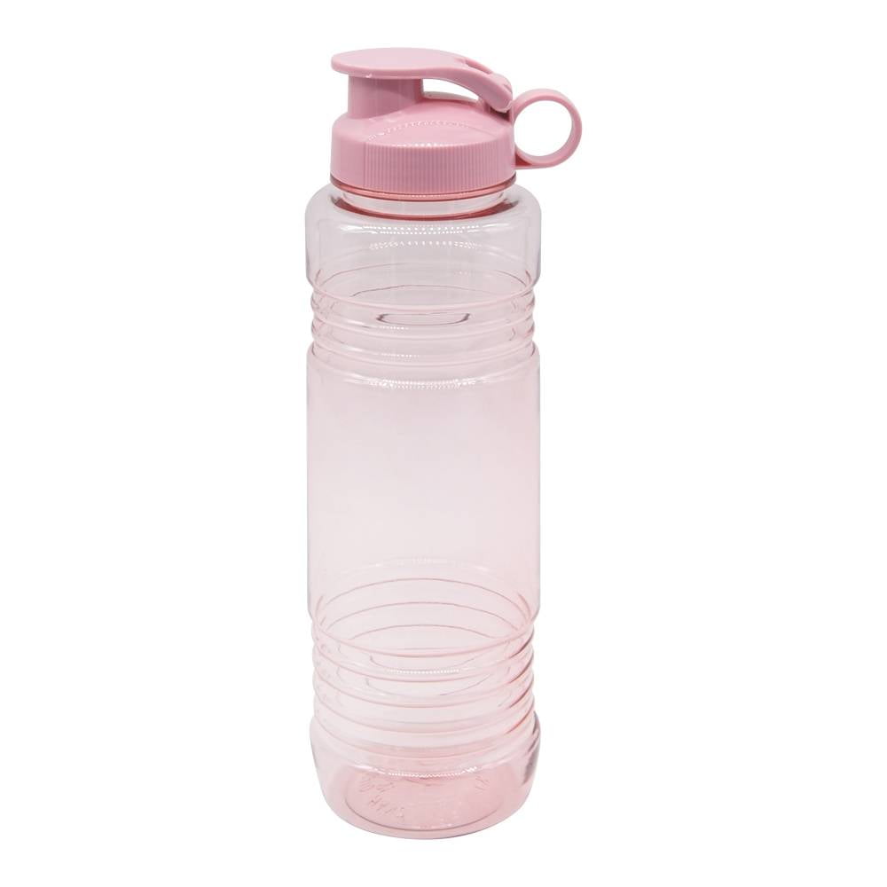 Botella de vidrio para agua y té 1 litro, color Rosada Color Rosado