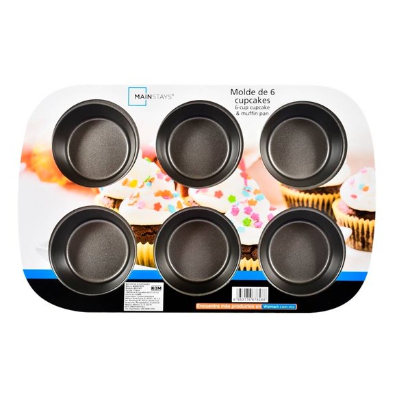 Molde Mainstays para 6 Cupcakes