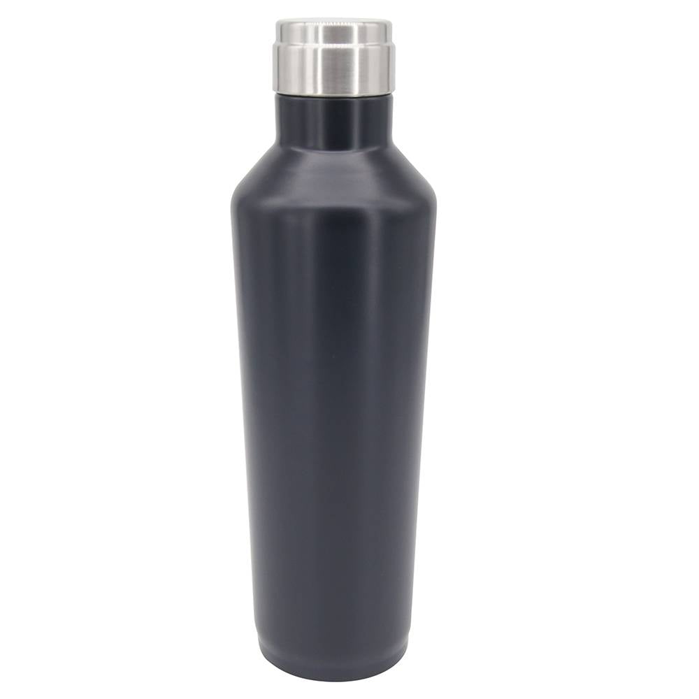 Botella de agua de 2 litros de acero inoxidable negro mate grabada